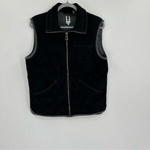 Howe No 65 Creative Workforce Utility Black Camo Zip Up Vest NWT Small